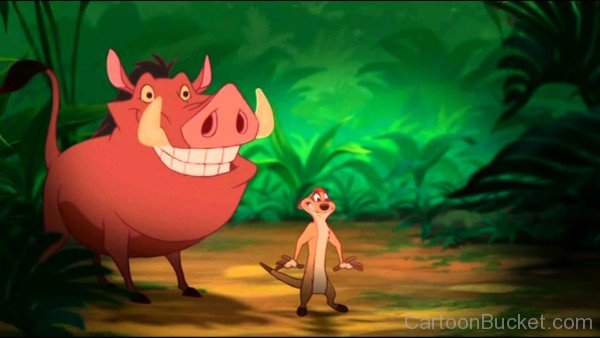 Timon And Pumbaa Smiling