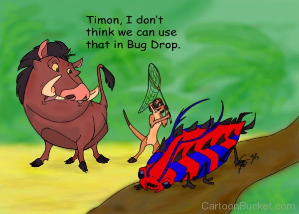 Timon Holding Net With Pumbaa