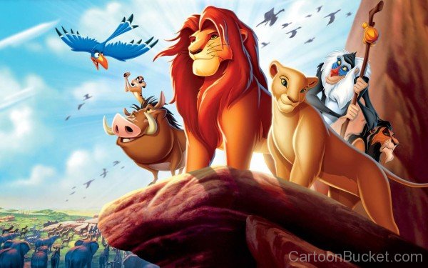 Timon With Pumbaa,King Simba,Nala,monkey And Scar