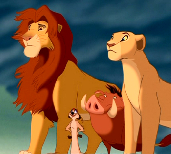Timon With Pumbaa,Simba And Nala