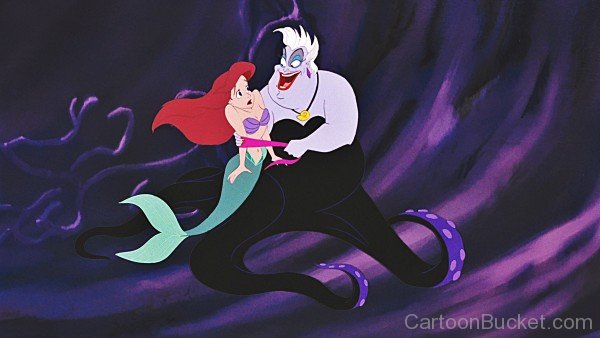 Ursula Holding Princess Ariel