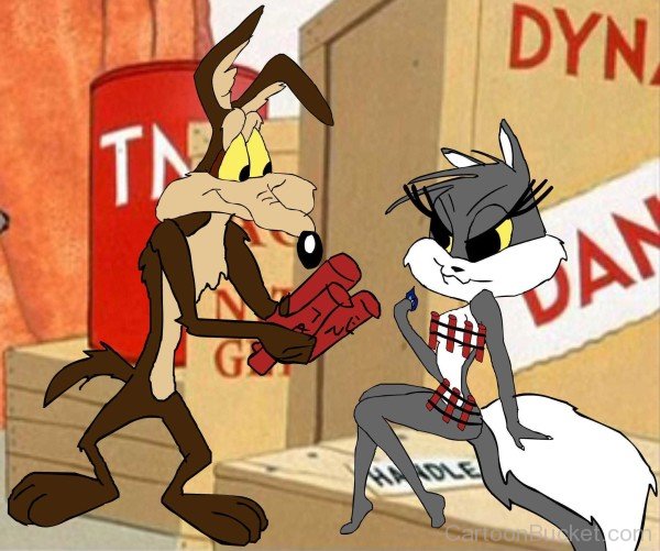 Wile.E Coyote Giving Dynamites To Cat