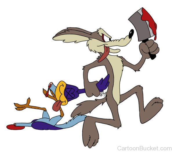 Wile.E Coyote Holding Dead Road Runner