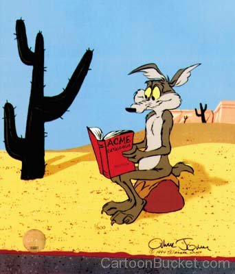 Wile.E Coyote Reading Book
