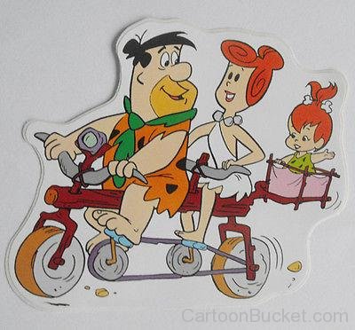Wilma,Fred And Pebbles Sticker