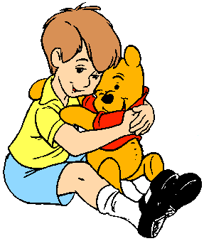 Winnie The Pooh Hugs Christopher Robin