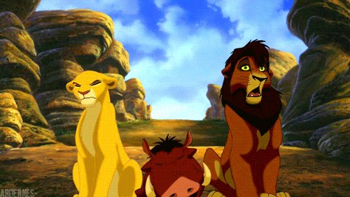 Amazing Animated Picture Of Kiara,Kovu,Pumbaa And Timon