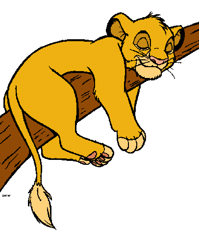 Cub Kiara Sleeping On Branch