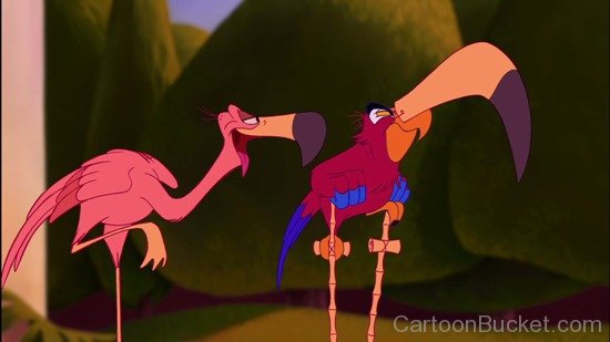 Iago With Flamingo