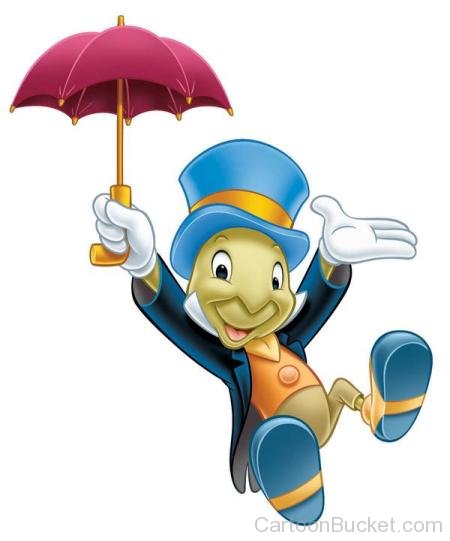 Jiminy Jumping With Umbrella