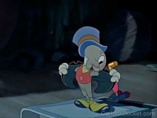 Jiminy Looking Under His Coat