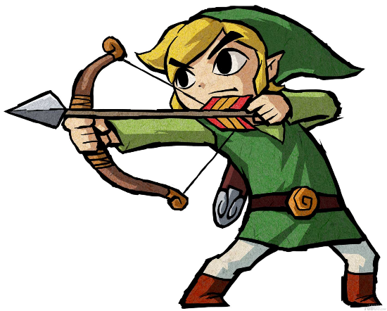 Link Holding Bow With Arrow