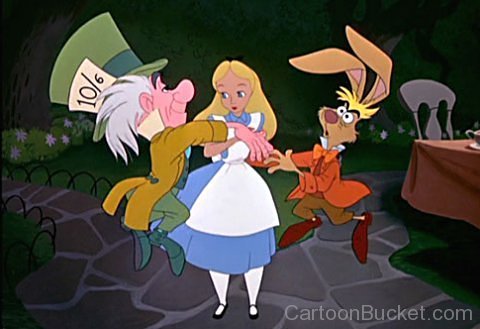 March Hare With Mad Hatter And Alice