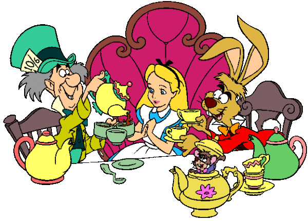March Hare,Alice,Dormouse And Mad Hatters