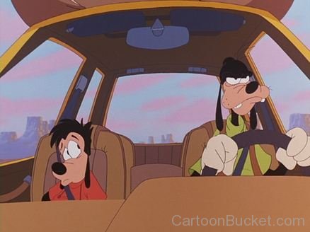 Max And Goofy In Car