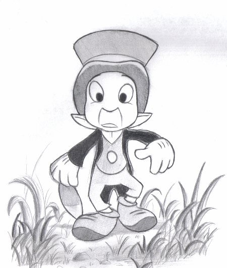 Pencil Sketch Of Jiminy