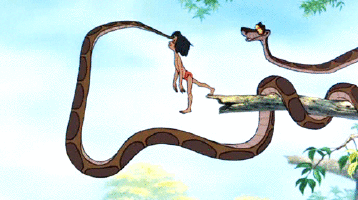 Picture Of Kaa And Mowgli