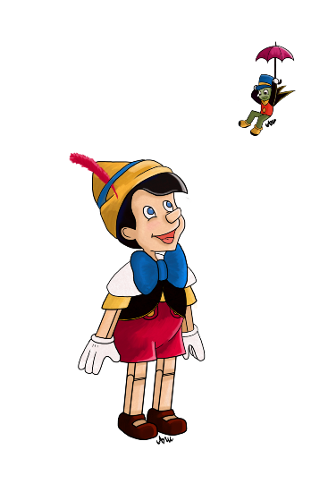 Pinocchio Looking At Jiminy