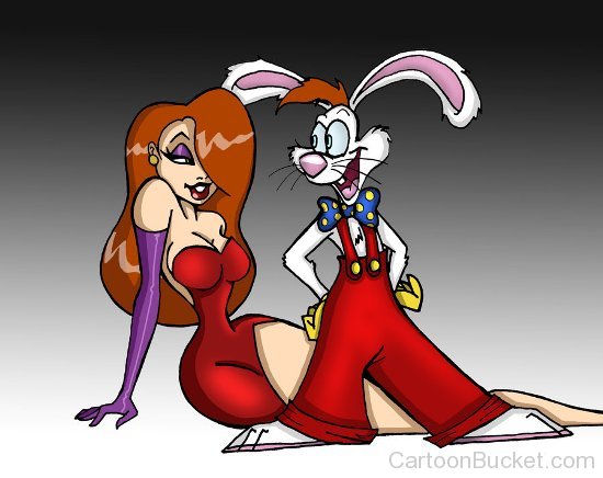 Roger Rabbit Looking At His Wife
