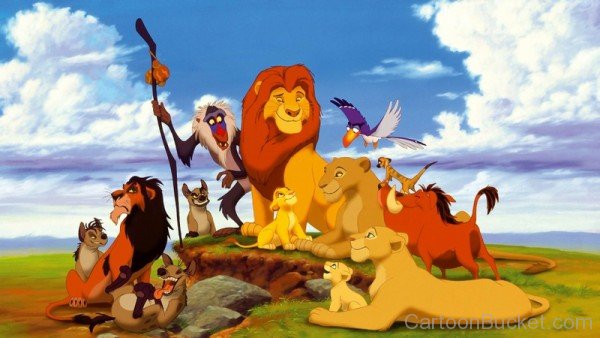 Simba With His Family And Friends