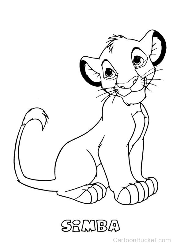 Sketch Of Baby Simba