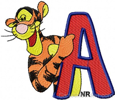 Tigger With Alphabet A