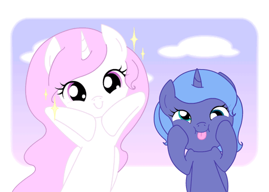 Animated Image Of Filly Celestia And Filly Luna-vb466