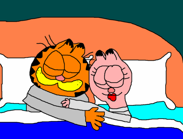 Arlene And Garfield Cuddling-jhy601