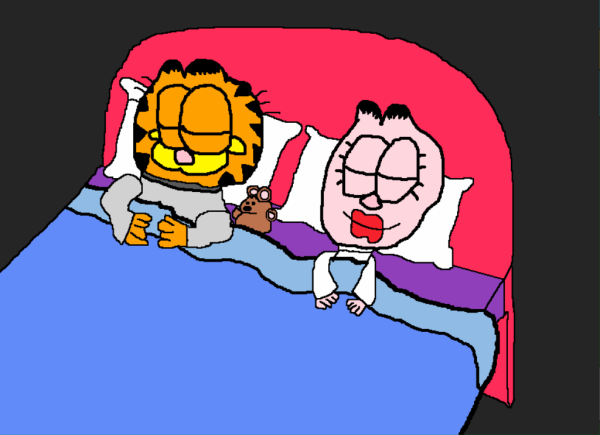 Arlene And Garfield Sleeping-jhy603