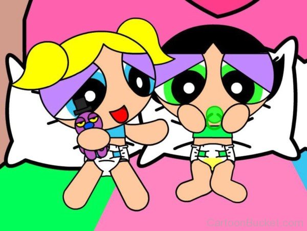 Baby Buttercup And Bubbles-we101
