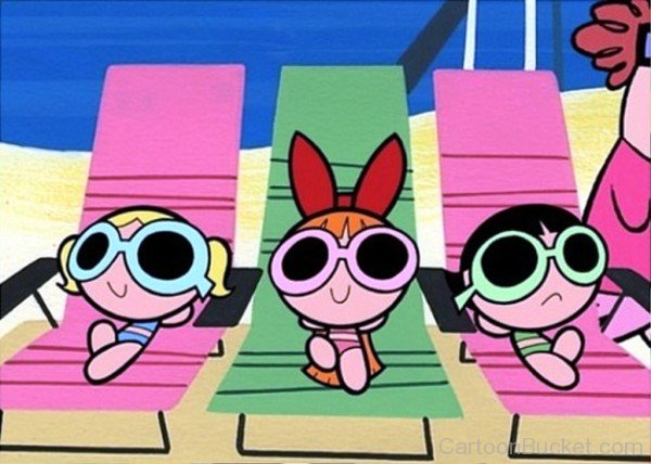 Buttercup,Bubbles And Blossom Wearing Goggles-we122