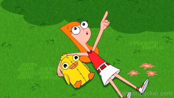 Candace Laying On Grass With Ducky-cn633