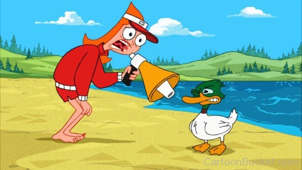 Candace Shouting Loudly On Duck-cn653