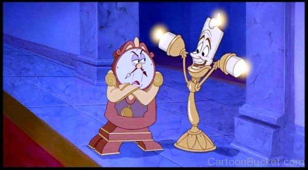 Cogsworth Looking Serious At Lumiere-gh117