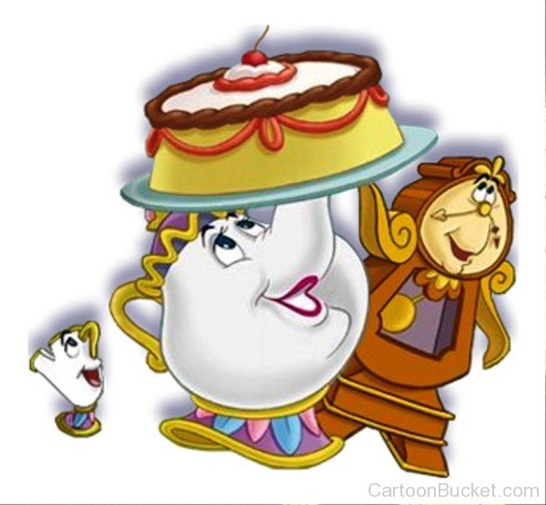 Cogsworth With Mrs.Potts And Chip Potts-gh124