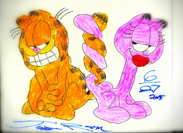Drawing Of Arlene And Garfield-jhy611