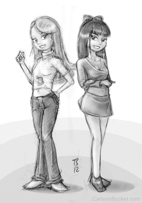 Drawing Of Candace And Stacy-cn669