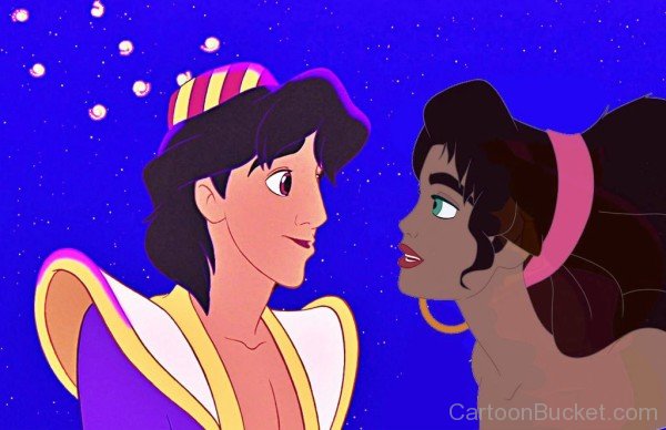 Esmeralda And Aladdin Looking At Eachother-ty410