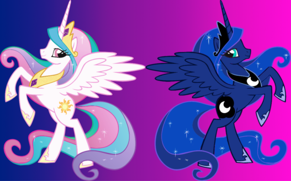 Filly Celestia Dancing With Filly Luna-vb422