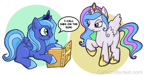 Filly Celestia Looking Seriously At Filly Luna-vb431