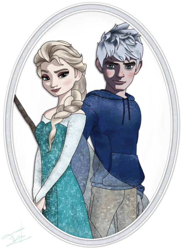 Frame Image Of Queen Elsa And Jack Frost-gh711