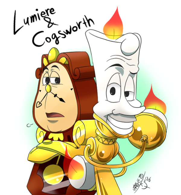 Lumiere And Cogsworth-gh129