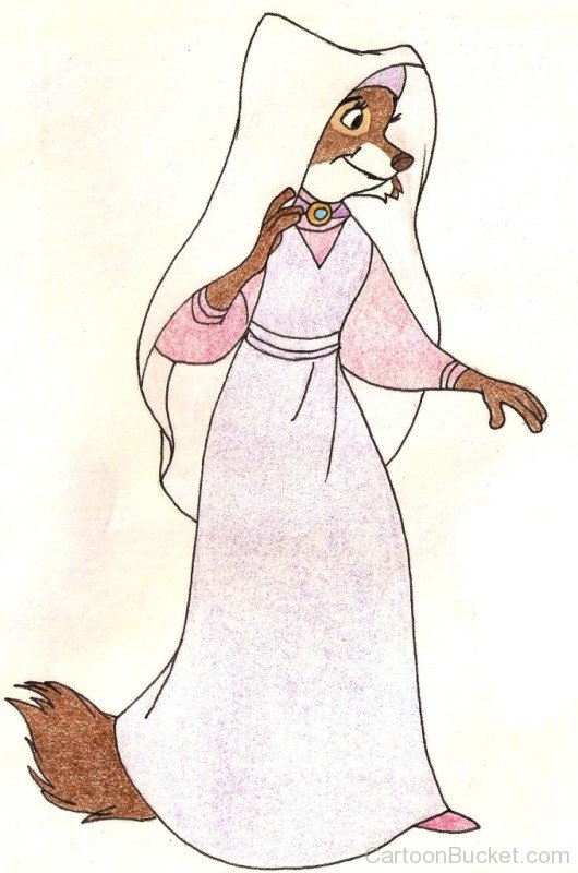 Maid Marian In White Dress-ds323