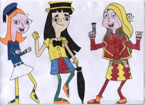 Painting Of Candace,Stacy And Jenny-cn680