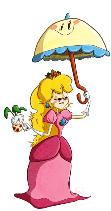 Princess Paech Holding Umbrella-lk940