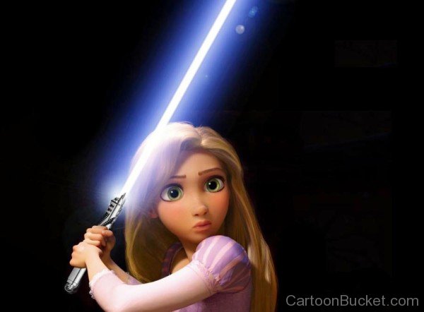 Rapunzel Holding Lighting Sword-wwe361