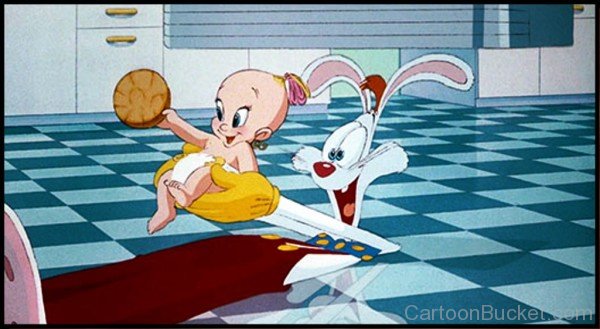Roger Rabbit Carrying Baby Herman-bnn710