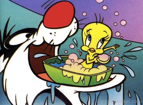 Tweety On Sylvester's Mouth-fd439