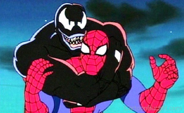 Venom Holding Spiderman From His Back-bn813