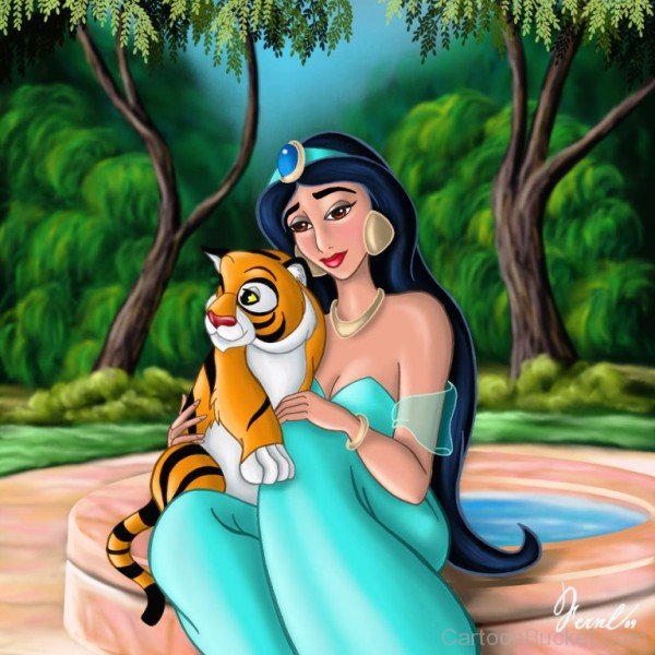 Young Rajah With Princess Jasmine-vc328